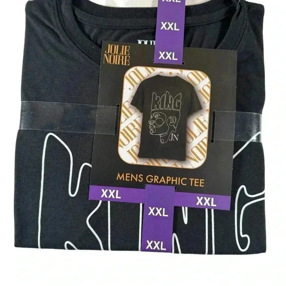 Jolie Noire Men's Black History Graphic Print Short Sleeve XL Crewneck Tee - Picture 3 of 4